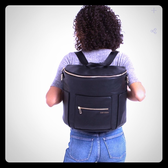 Fawn Design Handbags - GUC Fawn Design Baby Bag Backpack Black